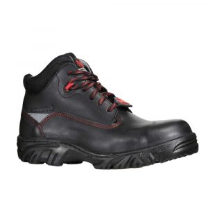 Bota Industrial Dieléctrica Estilo 945 Negro-Rojo Anti-Perforaciones Con Casquillo de Policarbonato