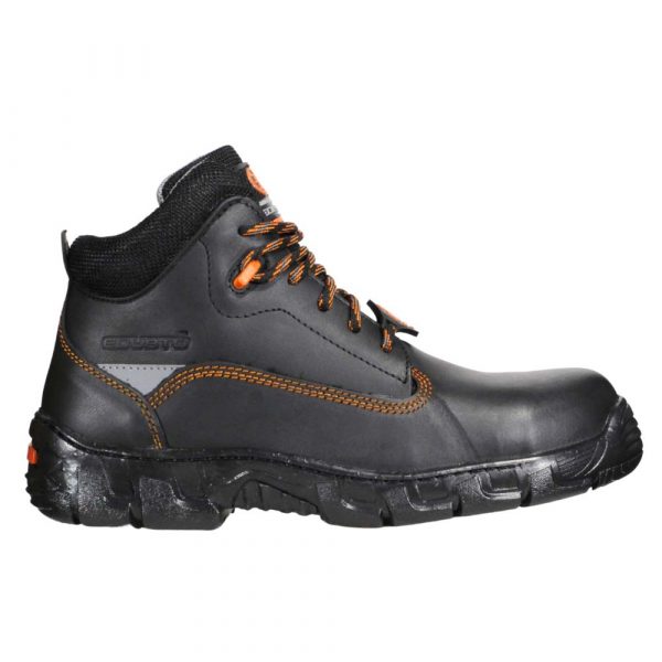 Bota Industrial Dieléctrica Estilo 945 Negro-Naranja Resistente a Ácidos Con Casquillo de Policarbonato