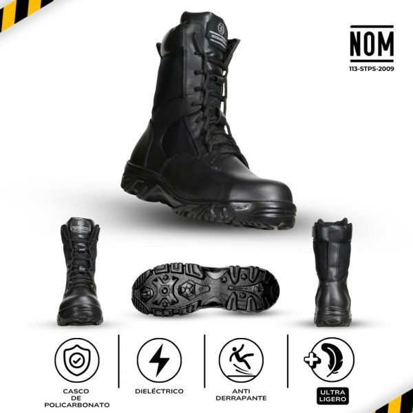 Bota Táctica Dieléctrica 105 Con Casco de Policarbonato