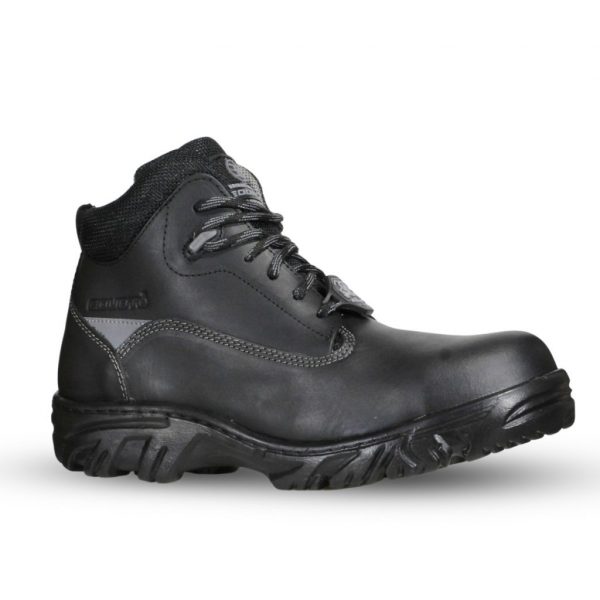 Bota Industrial Dieléctrica Estilo 945 Negro-Gris Con Casco de Policarbonato