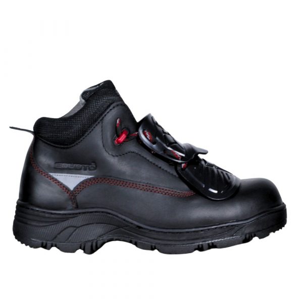 Bota Industrial Dieléctrica 1945 Negro-Rojo Altas Temperaturas Con Casquillo de Policarbonato