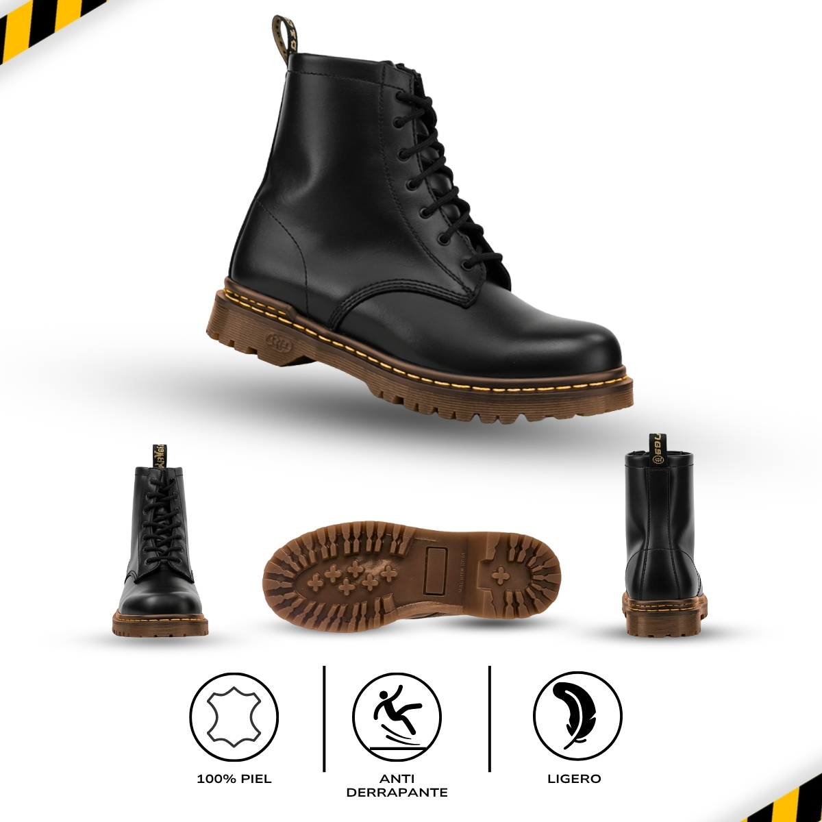 Bota Urbana Clásica Modelo 777 Negro Sin Casquillo - Image 2