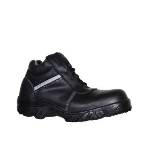 Bota Industrial Dieléctrica Estilo 935 Negro-Gris Con Casco de Policarbonato